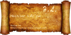 Heitler Léna névjegykártya